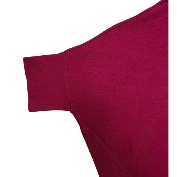 LOFT Cowl Neck Dolman Top Berry Wine Everyday Soft Slouchy Knit Relaxed L - Picture 4 of 12